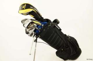Mens RH   Complete Golf Club Cobra Driver Woods Irons Putter Bag 