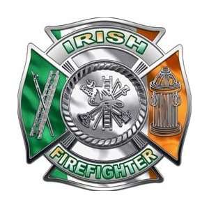  Fire Department Maltese Iron Cross Irish Firefighter Decal 