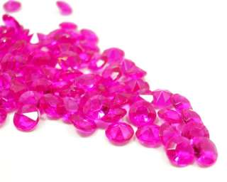   Hot Pink Fuchsia 6mm Diamond Confetti Wedding Party Table Decoration