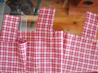 Picnic Check Tab Top Country Kitchen Curtain Set  