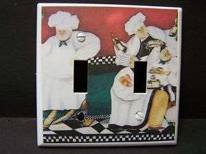 FAT CHEFS #2 LIGHT SWITCH COVER PLATE DOUBLE  