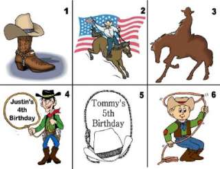 60 COWBOY COWGIRL BIRTHDAY PARTY CANDY WRAPPERS FAVORS  