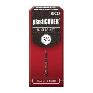  Rico Plasticover Bb Clarinet Reeds, Strength 3.5, 5 pack 