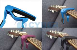 Folk Acoustic Guitar Trigger Change Capo Key Clamp Blue  