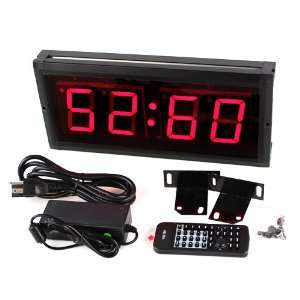Large Oversized LED Clock Red Digital Wall Mounted Military Time 