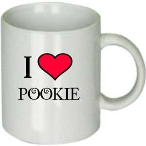  I Love Pookie I Heart Coffee Cup Mug 