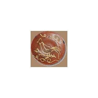  Folk Art Bird 10Hand Thrown/Painted Redware Plate by 