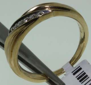 10K Yellow gold wedding vintage ring Diamond mens band  