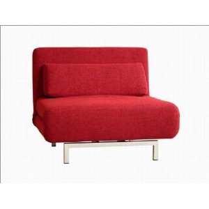  Amiens Convertible Accent Chair/Bed in Red