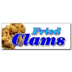  FRIED CLAMS DECAL sticker fry clam seafood shell fish bake sea food 