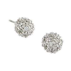    Crislu Pave Ball Stud Earrings (0.88 cttw) CRISLU Jewelry