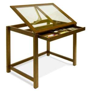 Studio Design SIERRA Glass Top Drawing/Drafting Table  