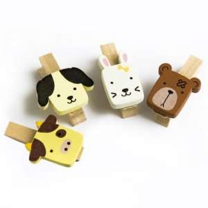  [Cute Animals 1]   Wooden Clips / Wooden Clamps / Mini 