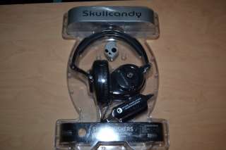 Skullcandy Skullcrushers Black Pin Stripe headphones brand new  