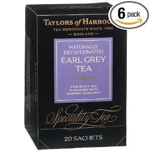   Black Tea, Decaffeinated Earl Grey Tea, 20 Count Wrapped Tea Bags
