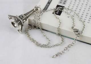 1pcs Tibetan silver Eiffel Tower Pendant Necklace  