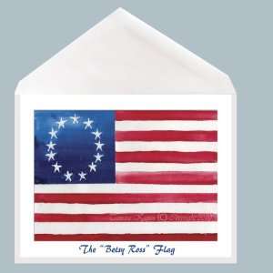 Betsy Ross Flag Greeting Card by Tamara Kapan