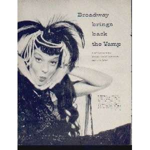 CAROL CHANNING   Broadway brings back the Vamp.  1955 LIFE 