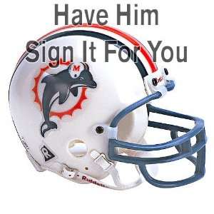 Don Shula Miami Dolphins Personalized Autographed Mini Helmet