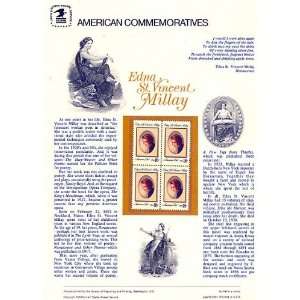   Block of 4 MNH Stamps Edna St Vincent Millay Issued 1981 Scott # 1926