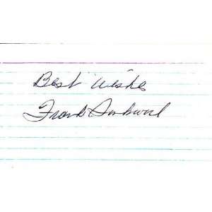  Frank Sinkwich Autographed 3x5 Card