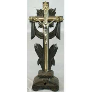   Antique French Standing Crucifix Cross Jesus Christ: Everything Else