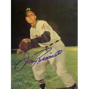 Jim Piersall Cleveland Indians Autographed 11 x 14 Professionally 