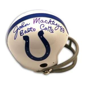 John Mackey Baltimore Colts Mini Helmet inscribed Balto Colts 