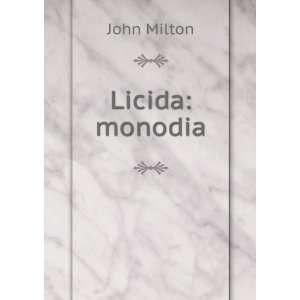  Licida monodia John Milton Books