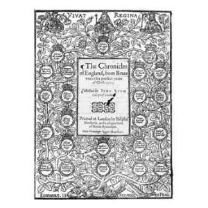  Frontispiece of The Chronicles of England by John Stow 
