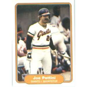  1982 Fleer # 398 Joe Pettini San Francisco Giants Baseball 