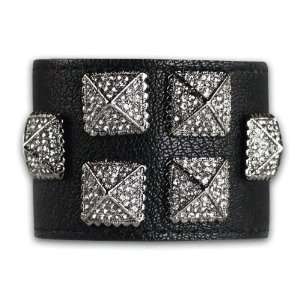  Khufu Black Leather Wrap Bracelet Jewelry