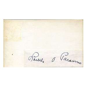  Louella Parsons Autographed / Signed 3x5 Card (James 