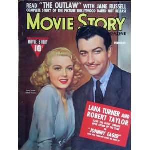  Movie Story Lana Turner and Robert Taylor cover Magazine 