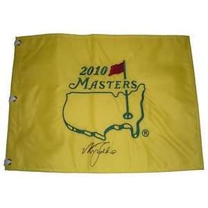 Nick Faldo Signed 2010 Masters Tournament Golf Pin Flag