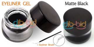 Waterproof Eye Liner Eyeliner Gel Makeup M/Black Brush  