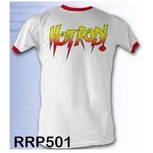  Rowdy Roddy Piper White Red Ringer T shirt Hot Rod Tee M 