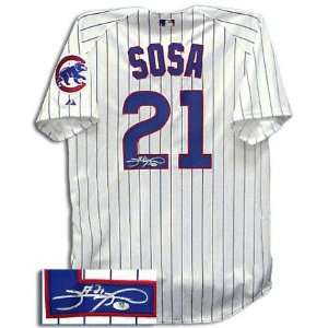 Sammy Sosa Autographed Jersey  Details: Chicago Cubs, Home