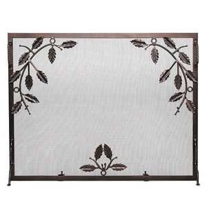 Beautiful Weston Fireplace Screen with delicate leaf and berry motif 