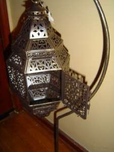   Candle Lantern Light Floor Stand Candleholder Lamp Hanging Cage  
