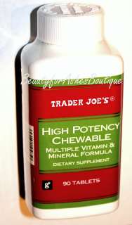 TRADER JOES HIGH POTENCY CHEWABLE MULTIPLE VITAMIN & MINERAL FORMULA 