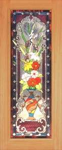 STAINED GLASS VICTORIAN STYLE ENTRY DOOR JHL42  