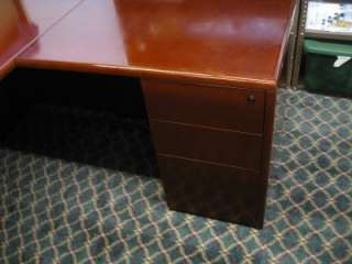   Shaped Desk Cherryman Inc Cherry Wood Office Furniture  