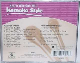 Karen Wheaton V1 Christian Gospel Karaoke NEW CD+G  