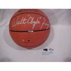 Walt Frazier Autographed New York Knicks Full Size Spalding Basketball 