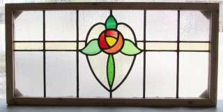 Antique Stained Glass Transom Window 8 color Mac Rose  