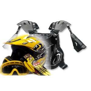 Youth Motocross ATV Helmet Dirt Bike Gloves Goggles and Youth Chest 