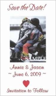 Motorcycle Harley Biker Save the Date Wedding Magnets  