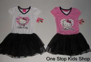 HELLO KITTY Girls 5 6 6X Outfit Set DRESS Skirt TUTU Shirt  