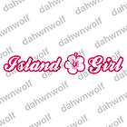 Hawaiian ISLAND GIRL w/ HIBISCUS decal sticker ***
